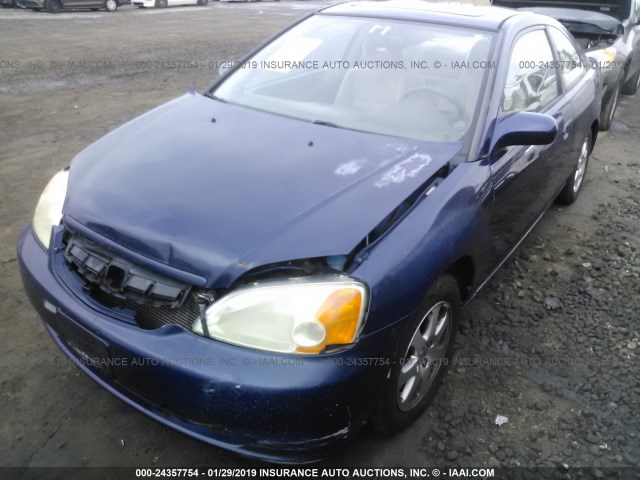 1HGEM229X3L047977 - 2003 HONDA CIVIC EX BLUE photo 2