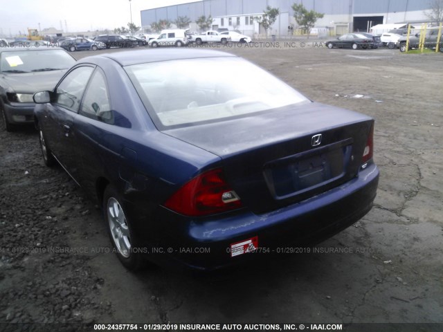 1HGEM229X3L047977 - 2003 HONDA CIVIC EX BLUE photo 3