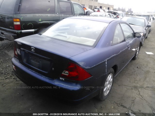 1HGEM229X3L047977 - 2003 HONDA CIVIC EX BLUE photo 4