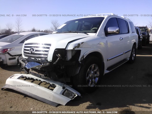 5N3AA08C06N810467 - 2006 INFINITI QX56 WHITE photo 2