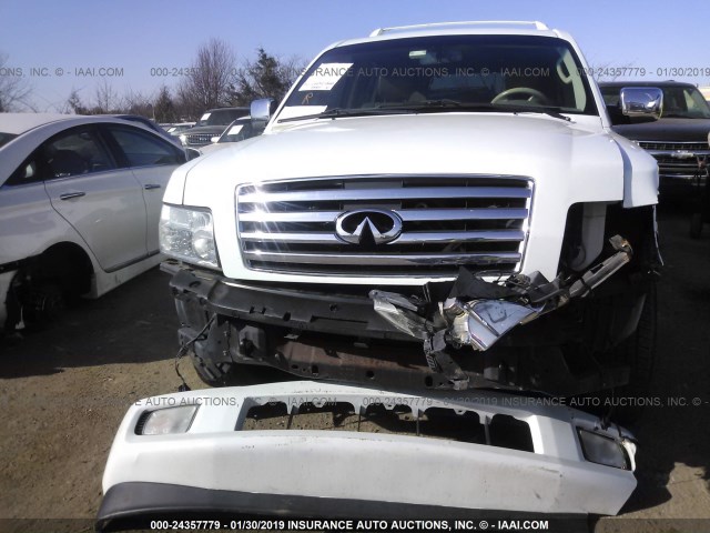 5N3AA08C06N810467 - 2006 INFINITI QX56 WHITE photo 6