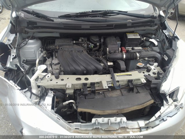 3N1CE2CP6EL436271 - 2014 NISSAN VERSA NOTE S/S PLUS/SV/SL SILVER photo 10