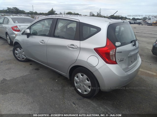 3N1CE2CP6EL436271 - 2014 NISSAN VERSA NOTE S/S PLUS/SV/SL SILVER photo 3
