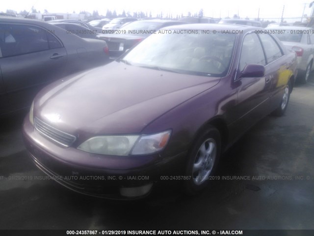 JT8BF22G9V0004213 - 1997 LEXUS ES 300 PURPLE photo 2