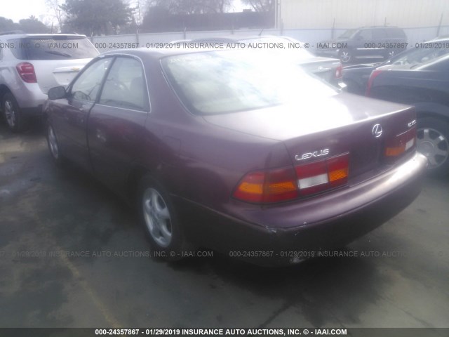 JT8BF22G9V0004213 - 1997 LEXUS ES 300 PURPLE photo 3