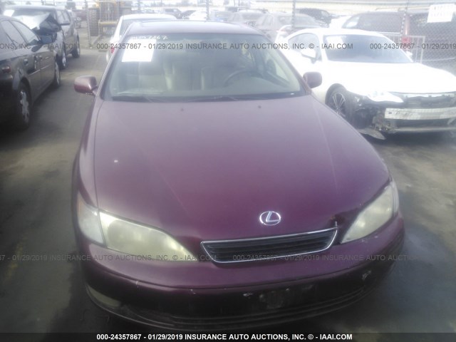 JT8BF22G9V0004213 - 1997 LEXUS ES 300 PURPLE photo 6