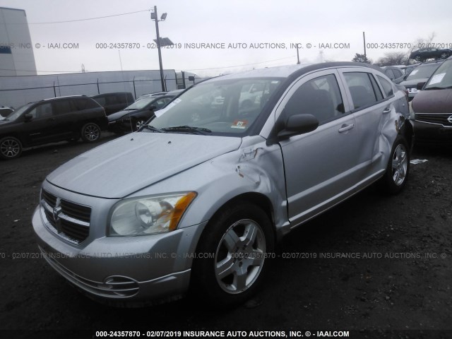 1B3HB48A79D224276 - 2009 DODGE CALIBER SXT SILVER photo 2