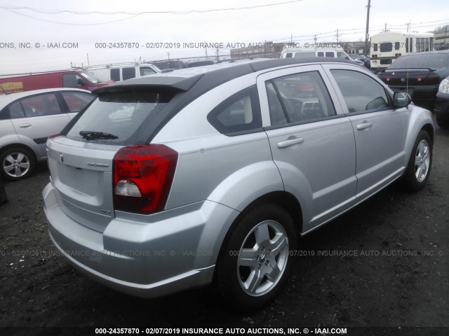 1B3HB48A79D224276 - 2009 DODGE CALIBER SXT SILVER photo 4