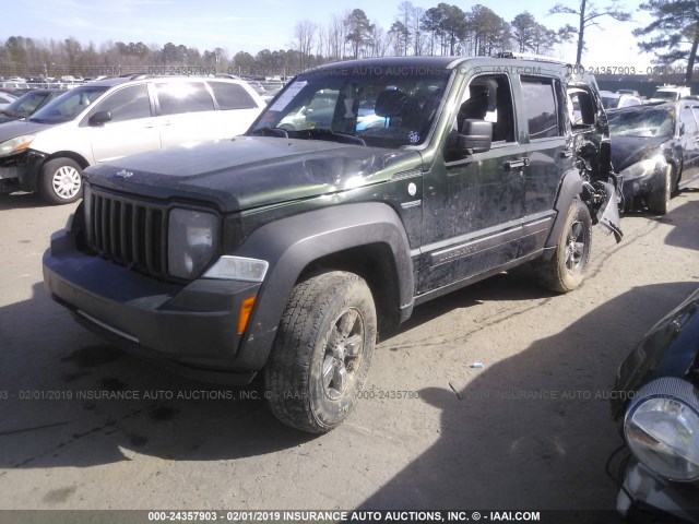 1J4PN3GK4AW147052 - 2010 JEEP LIBERTY RENEGADE GREEN photo 2