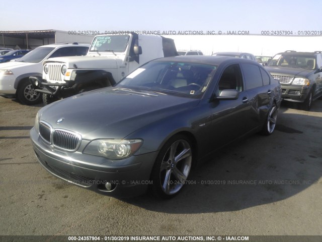 WBAHN83587DT71112 - 2007 BMW 750 GREEN photo 2