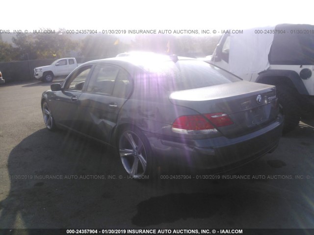 WBAHN83587DT71112 - 2007 BMW 750 GREEN photo 3