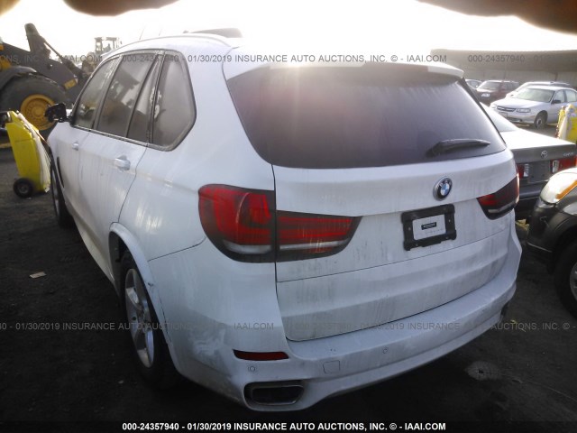 5UXKS4C52F0N12416 - 2015 BMW X5 XDRIVE35D WHITE photo 3