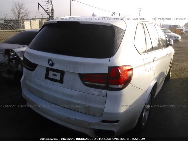 5UXKS4C52F0N12416 - 2015 BMW X5 XDRIVE35D WHITE photo 4