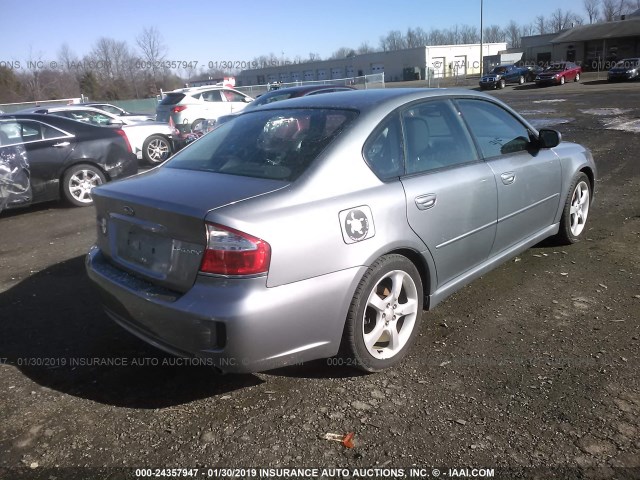 4S3BL616097228266 - 2009 SUBARU LEGACY 2.5I SILVER photo 4