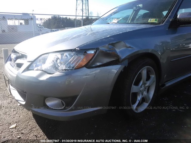 4S3BL616097228266 - 2009 SUBARU LEGACY 2.5I SILVER photo 6