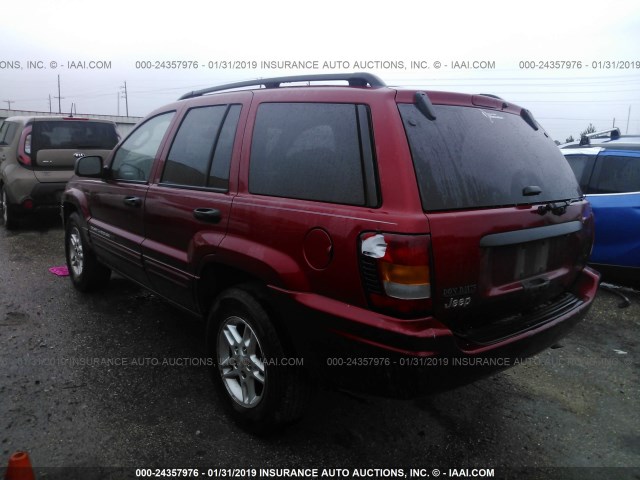 1J4GX48S34C222196 - 2004 JEEP GRAND CHEROKEE LAREDO/COLUMBIA/FREEDOM 红色 照片 3
