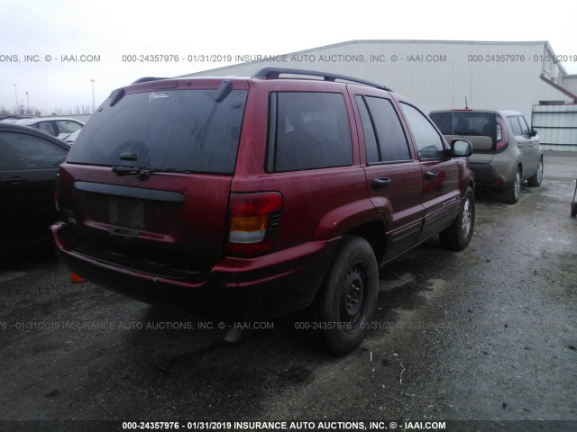1J4GX48S34C222196 - 2004 JEEP GRAND CHEROKEE LAREDO/COLUMBIA/FREEDOM 红色 照片 4