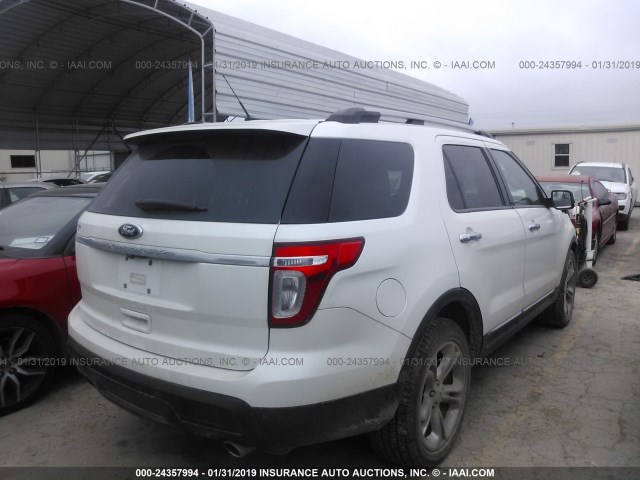 1FM5K7F81EGB91489 - 2014 FORD EXPLORER LIMITED WHITE photo 4