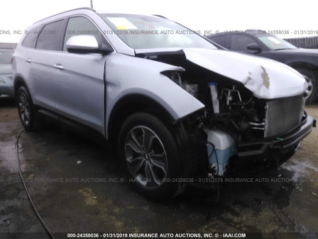 KM8SMDHFXGU129830 - 2016 HYUNDAI SANTA FE SE SILVER photo 1