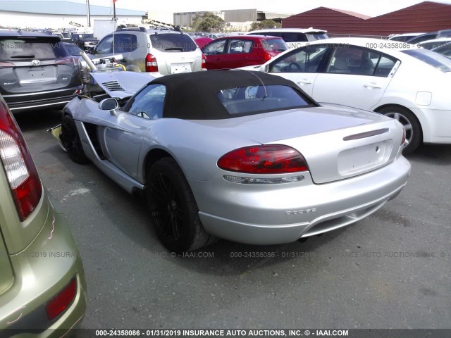 1B3JZ65ZX5V500120 - 2005 DODGE VIPER SRT-10 SILVER photo 3