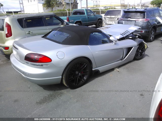 1B3JZ65ZX5V500120 - 2005 DODGE VIPER SRT-10 SILVER photo 4