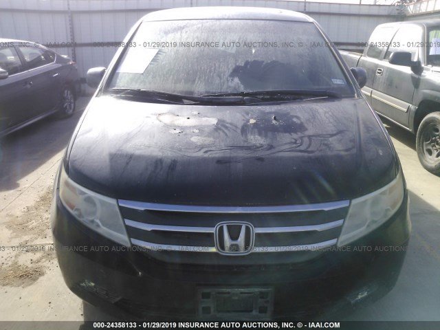 5FNRL5H60BB006311 - 2011 HONDA ODYSSEY EXL BLACK photo 6