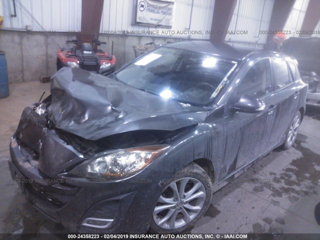 JM1BL1H66A1138684 - 2010 MAZDA 3 S GRAY photo 2