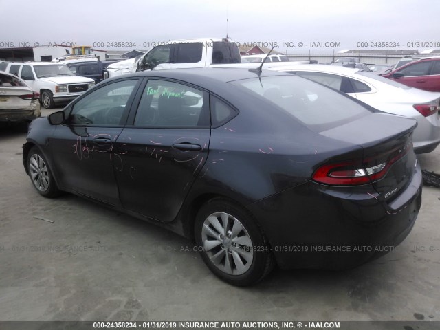 1C3CDFDH0ED721282 - 2014 DODGE DART SE AERO BLACK photo 3