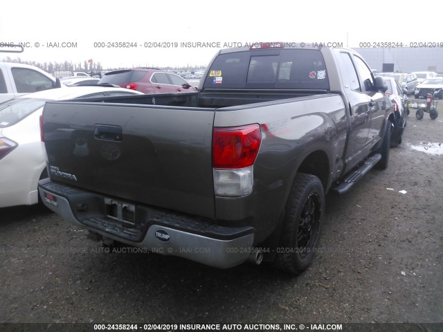 5TFRM5F19DX066990 - 2013 TOYOTA TUNDRA DOUBLE CAB SR5 GRAY photo 4