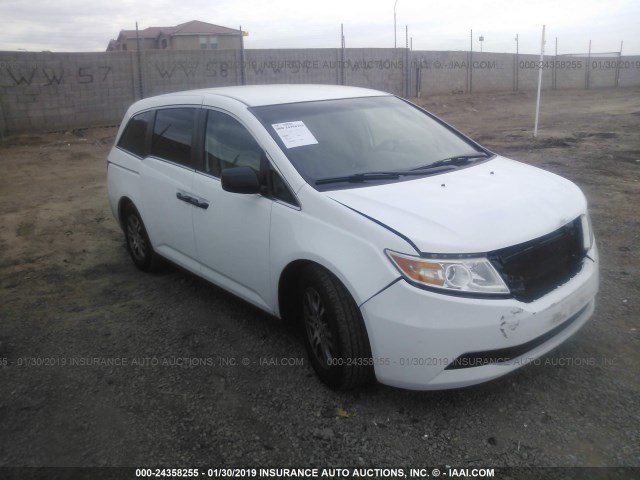 5FNRL5H26BB028598 - 2011 HONDA ODYSSEY LX WHITE photo 1