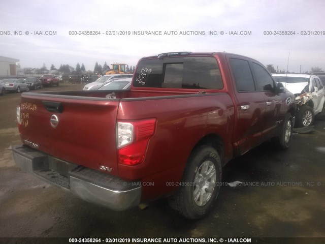 1N6AA1EK9HN535146 - 2017 NISSAN TITAN S RED photo 4