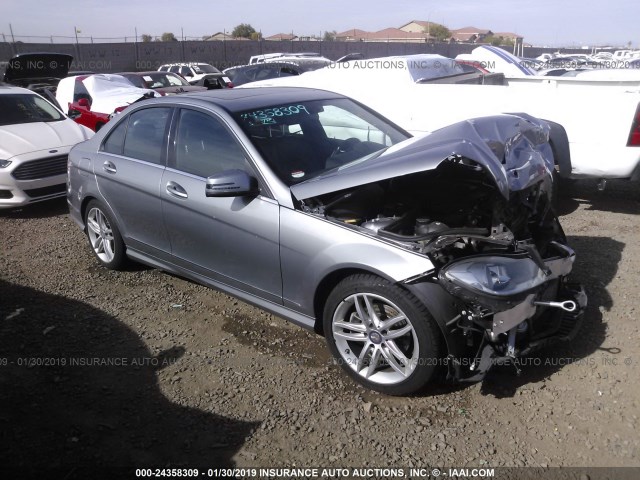 WDDGF4HB5EA945575 - 2014 MERCEDES-BENZ C 250 GRAY photo 1