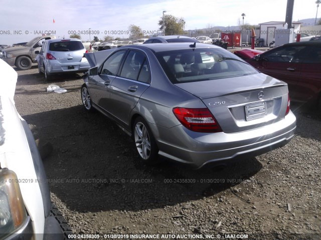 WDDGF4HB5EA945575 - 2014 MERCEDES-BENZ C 250 GRAY photo 3