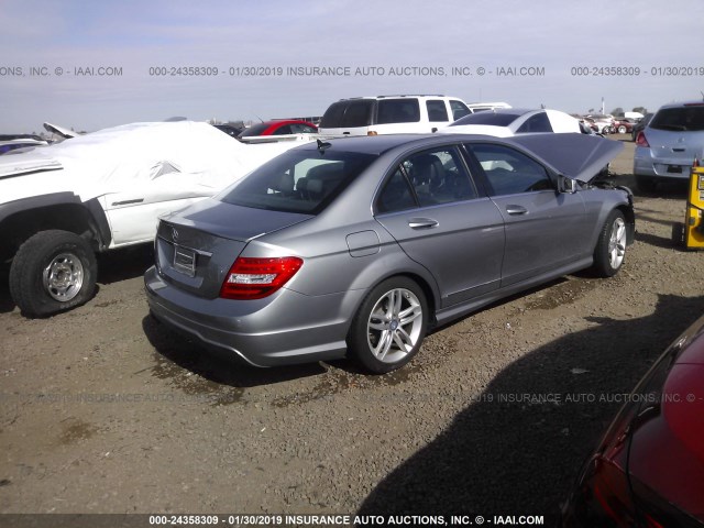 WDDGF4HB5EA945575 - 2014 MERCEDES-BENZ C 250 GRAY photo 4