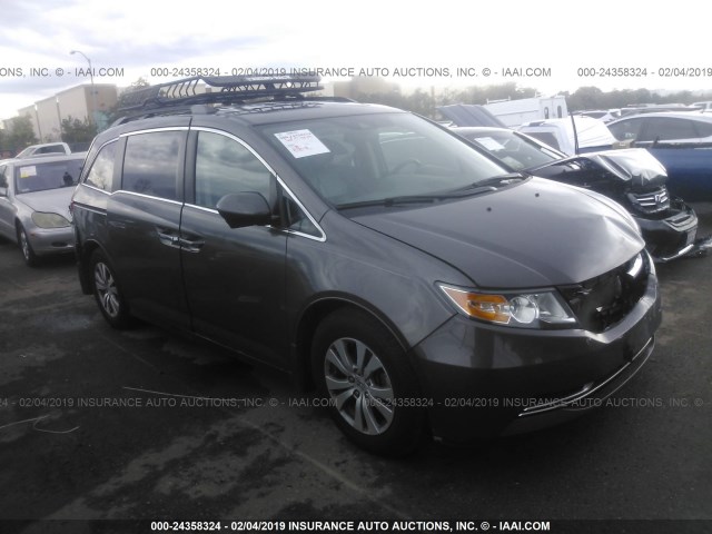 5FNRL5H61EB068126 - 2014 HONDA ODYSSEY EXL GRAY photo 1