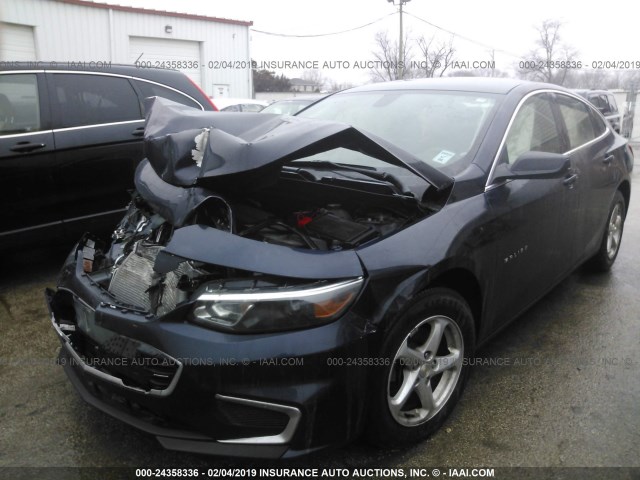 1G1ZB5ST7HF241240 - 2017 CHEVROLET MALIBU LS Dark Blue photo 2