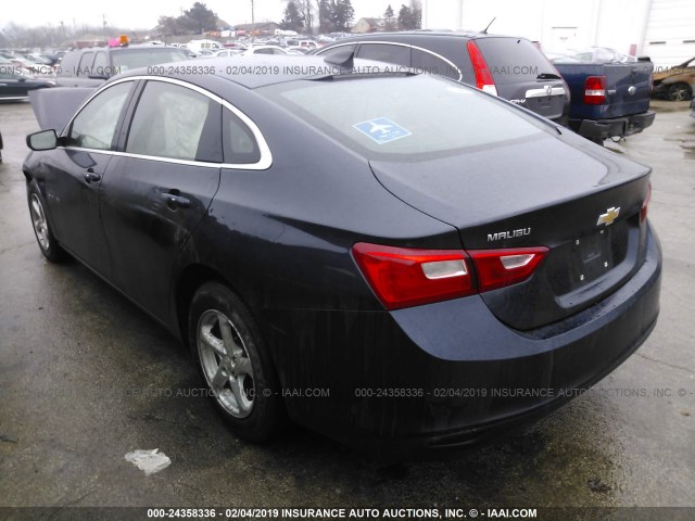 1G1ZB5ST7HF241240 - 2017 CHEVROLET MALIBU LS Dark Blue photo 3