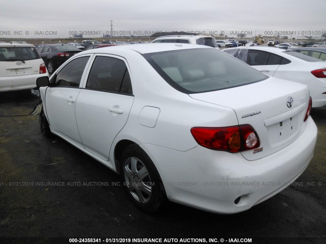 1NXBU4EE6AZ306747 - 2010 TOYOTA COROLLA S/LE/XLE WHITE photo 3