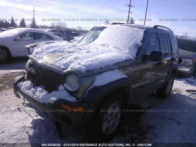 1J4GL48K93W671357 - 2003 JEEP LIBERTY SPORT/FREEDOM TEAL photo 2