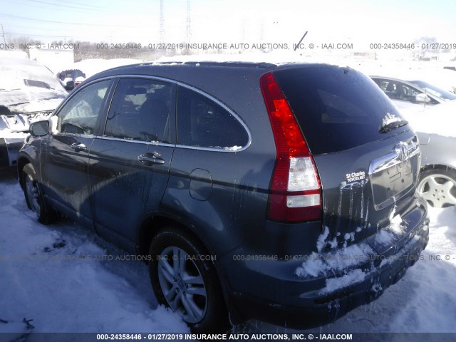 5J6RE4H74BL029482 - 2011 HONDA CR-V EXL GRAY photo 3