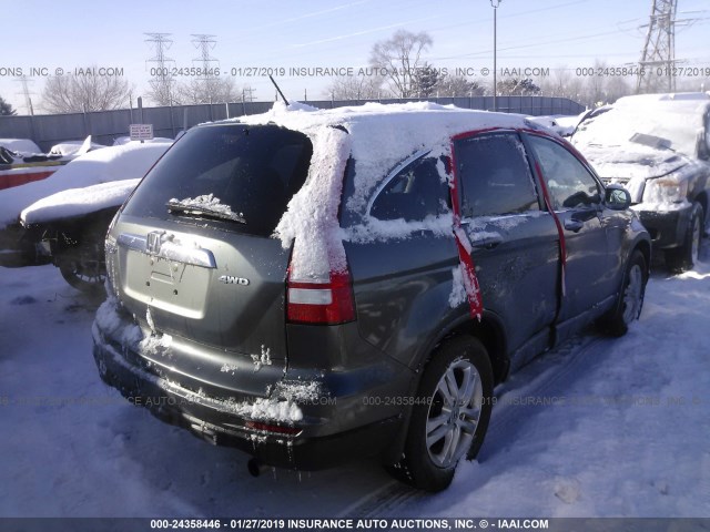 5J6RE4H74BL029482 - 2011 HONDA CR-V EXL GRAY photo 4