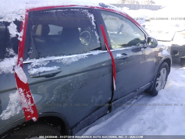 5J6RE4H74BL029482 - 2011 HONDA CR-V EXL GRAY photo 6