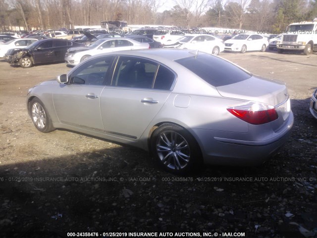 KMHGC4DF8AU086143 - 2010 HYUNDAI GENESIS 4.6L SILVER photo 3