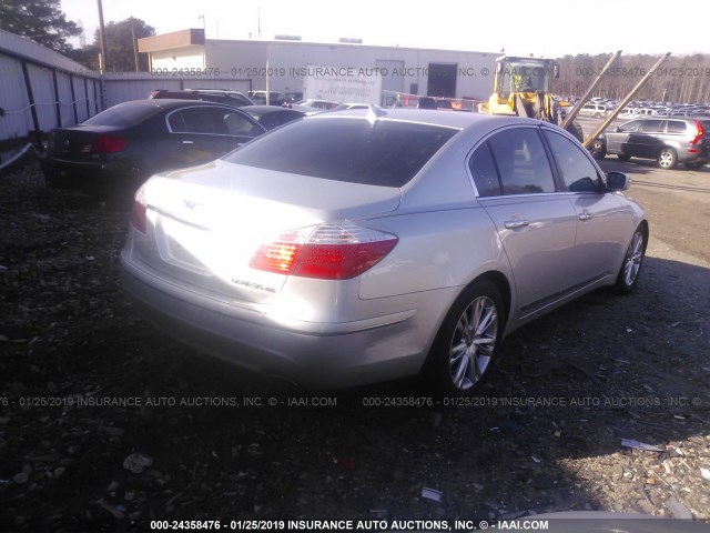 KMHGC4DF8AU086143 - 2010 HYUNDAI GENESIS 4.6L SILVER photo 4