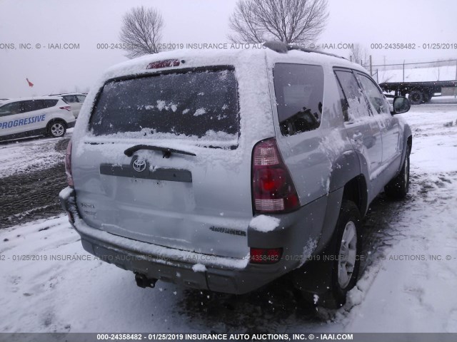 JTEBU14R130013299 - 2003 TOYOTA 4RUNNER SR5/SPORT SILVER photo 4