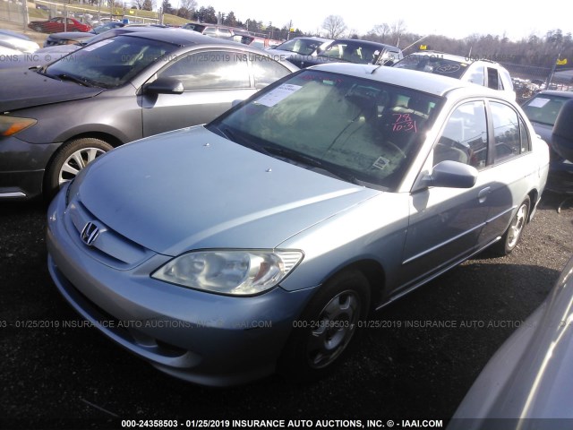 JHMES96645S002229 - 2005 HONDA CIVIC HYBRID SILVER photo 2