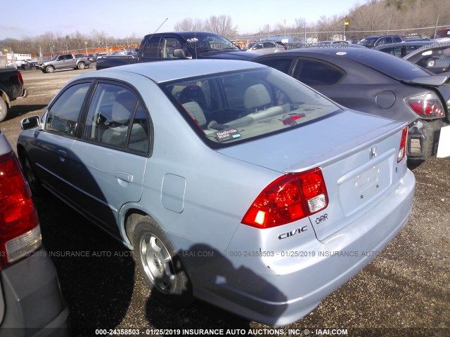 JHMES96645S002229 - 2005 HONDA CIVIC HYBRID SILVER photo 3