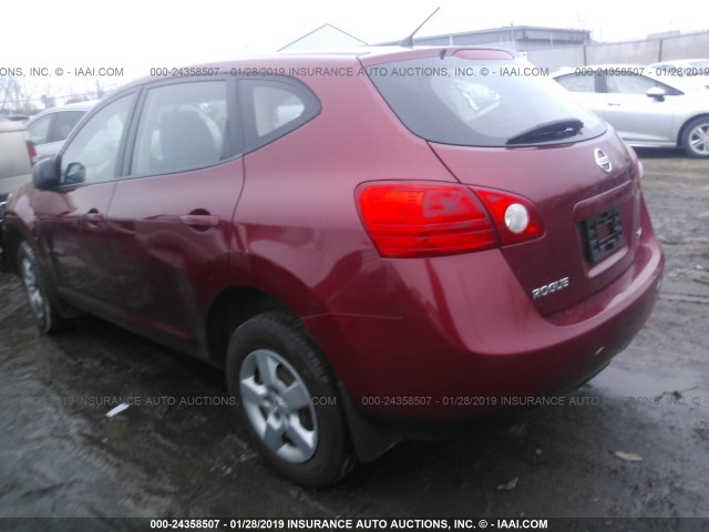 JN8AS58V79W190423 - 2009 NISSAN ROGUE S/SL RED photo 3