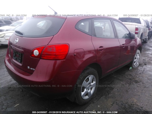 JN8AS58V79W190423 - 2009 NISSAN ROGUE S/SL RED photo 4