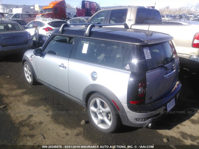 WMWMM33559TP74204 - 2009 MINI COOPER S CLUBMAN SILVER photo 3